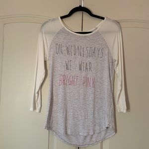 AERIE On Wednesdays We Wear Bright Pink tee